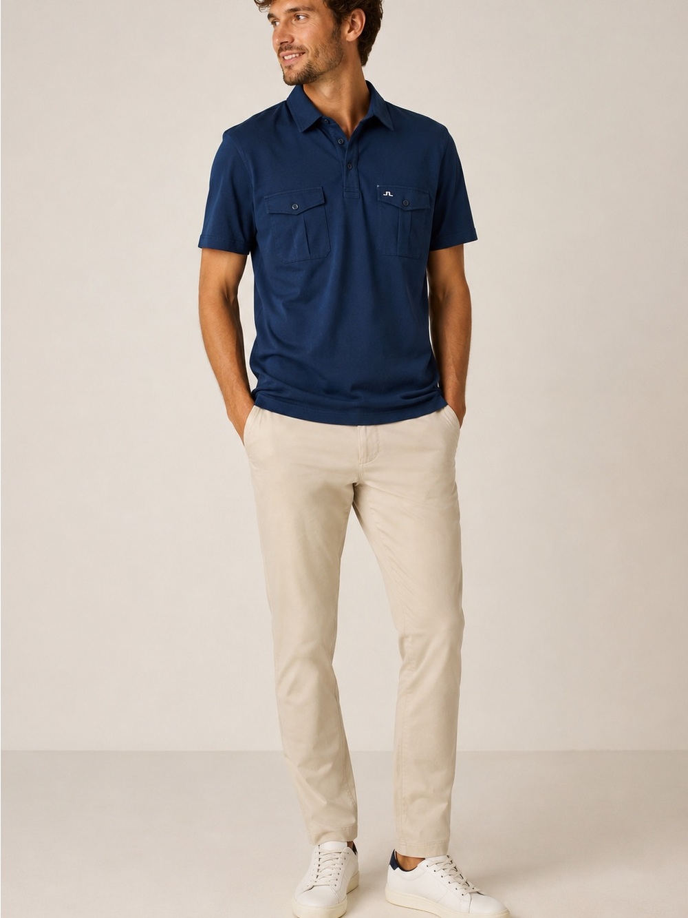 J.Lindeberg Slim Fit Polo Shirt – Men’s XL – Navy